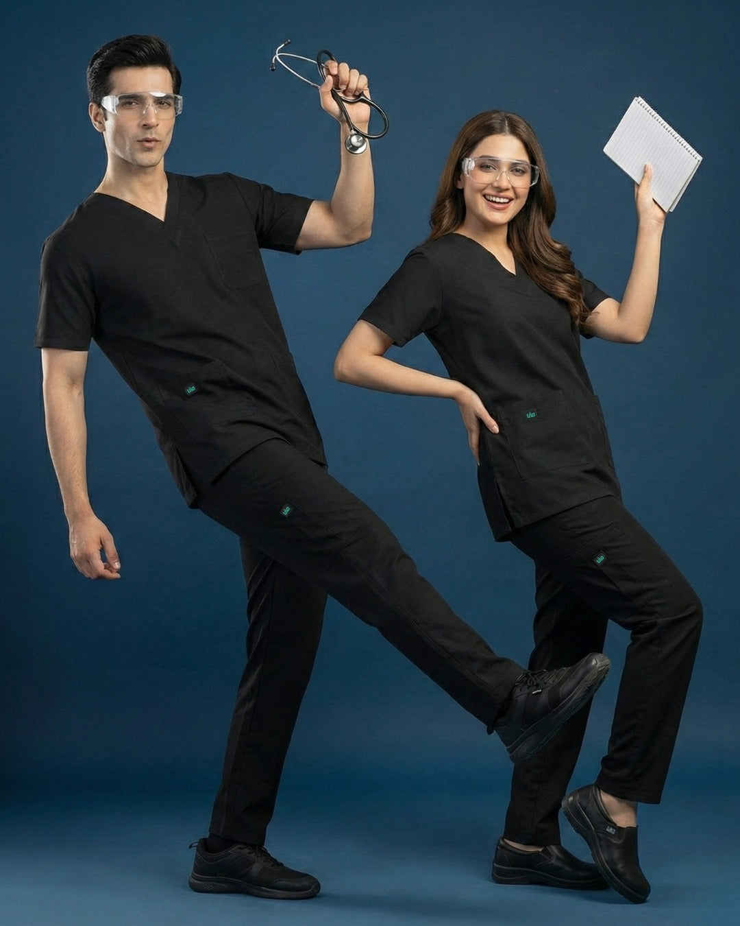 Black Scrub Suit – Unisex Medical Uniform