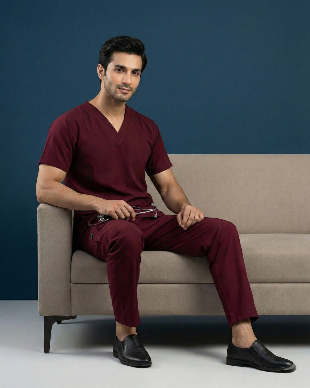 Premium Maroon Scrub Set