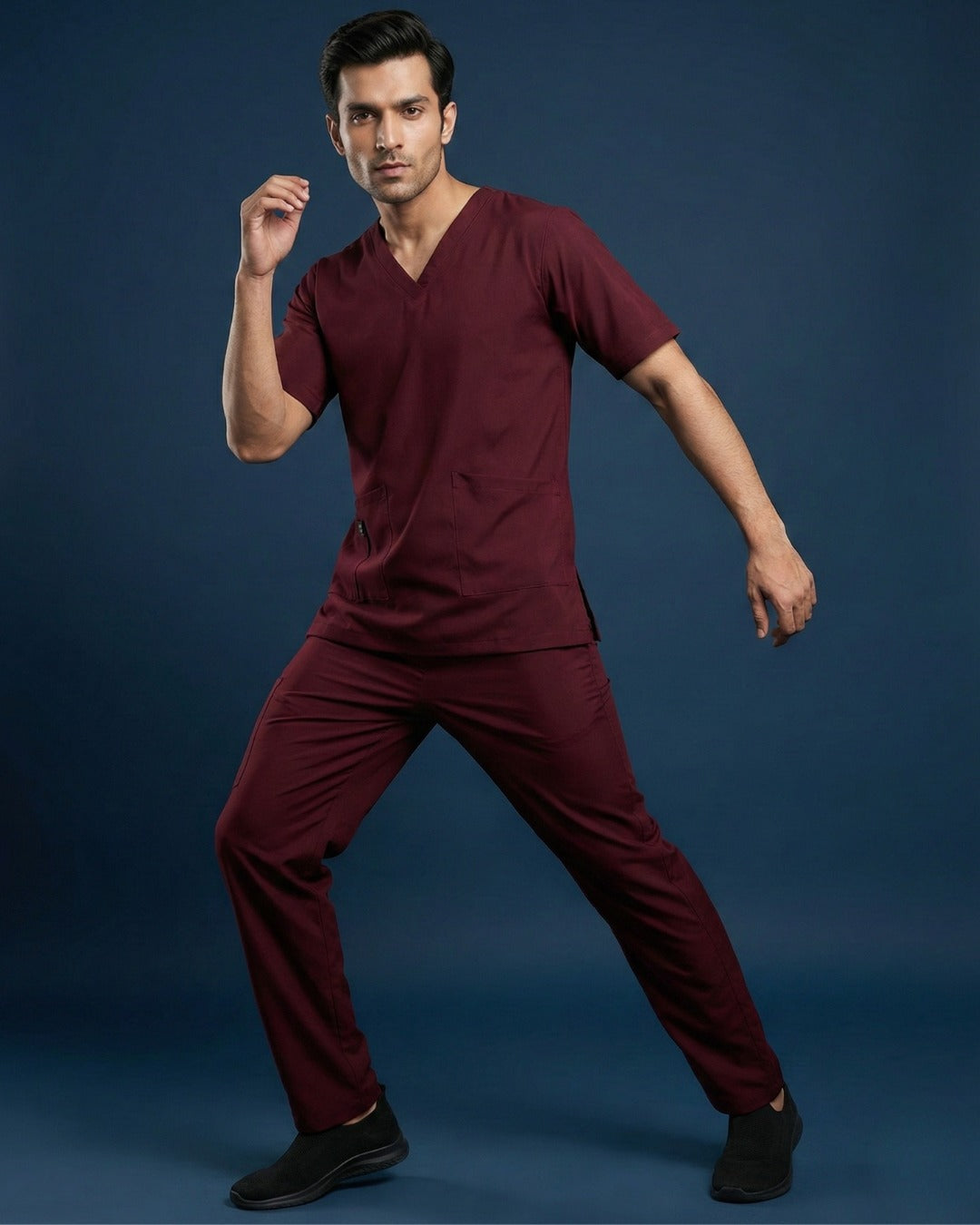 Premium Maroon Scrub Set