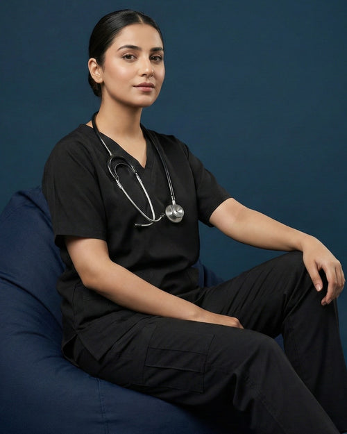 Black Scrub Suit – Shift to Shift Comfort