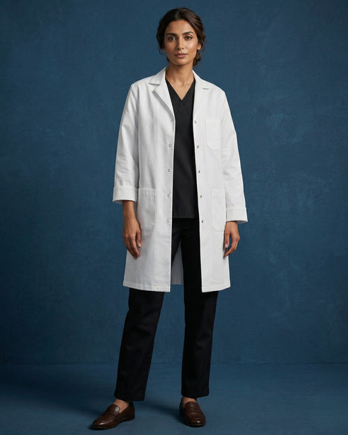 Classic White Lab Coat – Unisex Doctor Coat