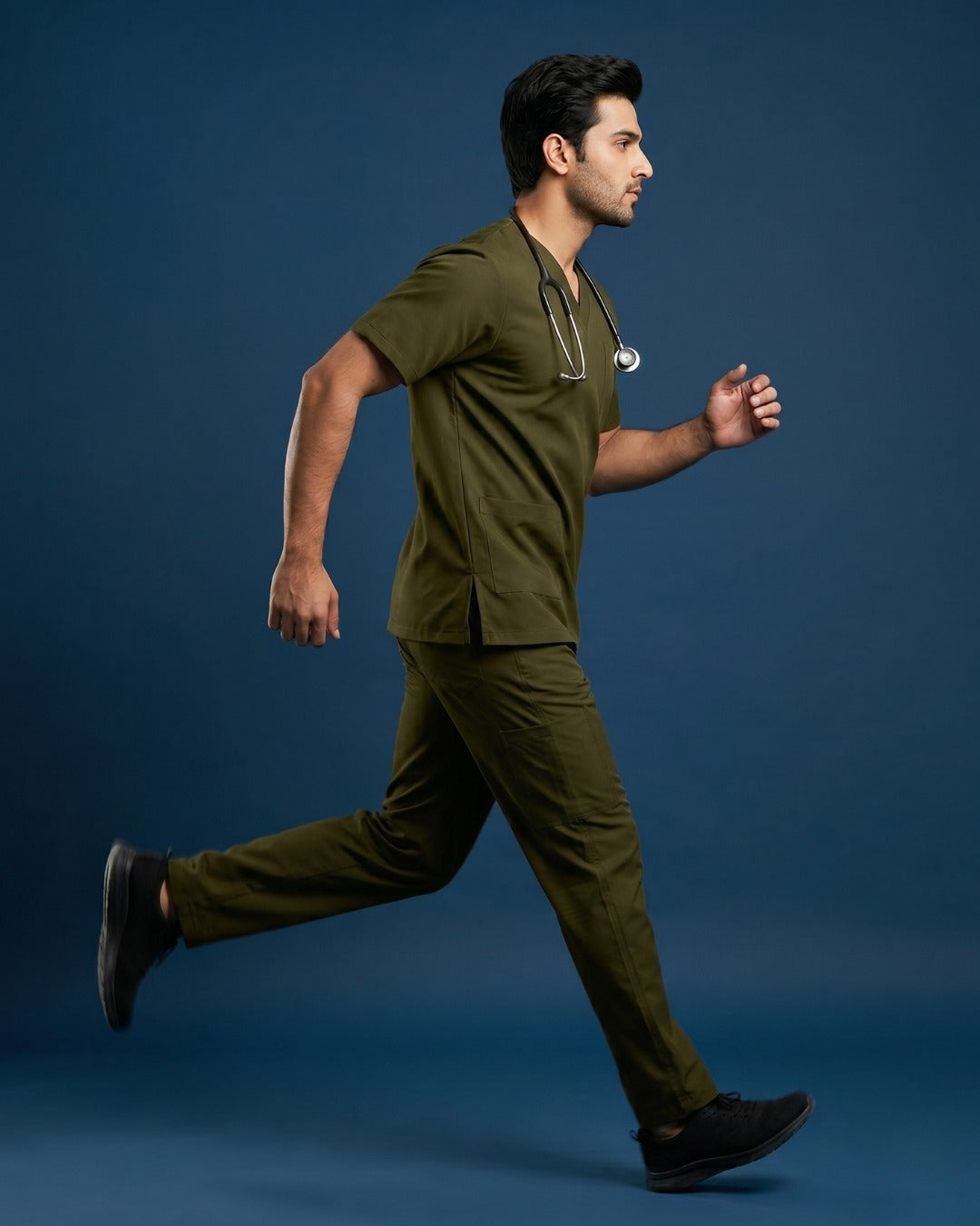 Olive Green Scrub Suit – Unisex Medical Uniform