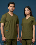 Olive Green Scrub Suit – Unisex Medical Uniform
