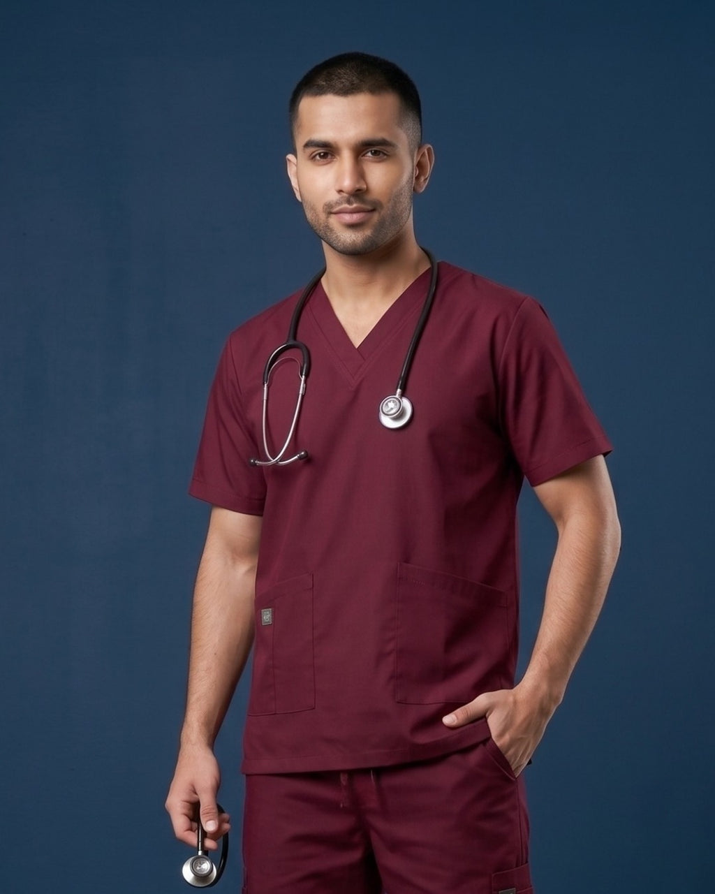 Maroon Scrub Suit – Unisex Medical Uniform