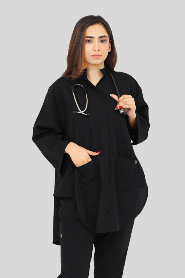 Women Black Scrub - Baggy Style
