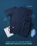 Navy Blue Scrub Suit-Unisex